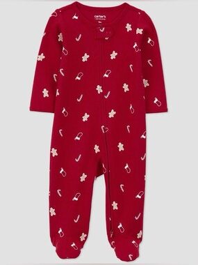CARTER’S CANDY GINGERBREAD SLEEP N’ PLAY - RED SIZE 3M (NEW WITH TAGS) A11